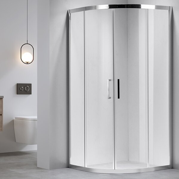 BPS-koupelny Štvrťkruhový sprchový kút KZ101A 80x80 chróm/transparent - bez vaničky