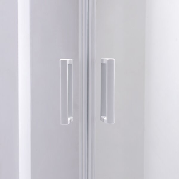 BPS-koupelny Štvrťkruhový sprchový kút KZ94B WH 90x90 cm biely/transparent + vanička ST01B WH biela