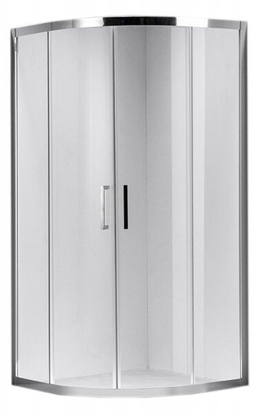 BPS-koupelny Štvrťkruhový sprchový kút KZ101B 90x90 chróm/transparent - bez vaničky