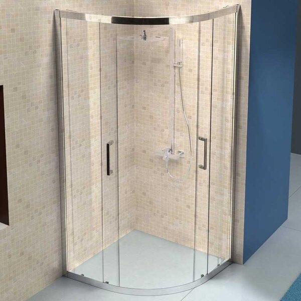 BPS-koupelny Štvrťkruhový sprchový kút KZ101A 80x80 chróm/transparent - bez vaničky