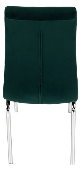 KONDELA Jedálenská stolička, smaragdová Velvet látka/chróm, GERDA NEW