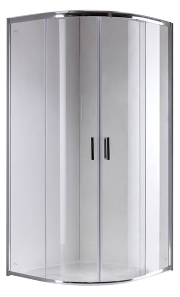 BPS-koupelny Štvrťkruhový sprchový kút KZ94A 80x80 cm chróm/transparent + vanička ST01A WH biela
