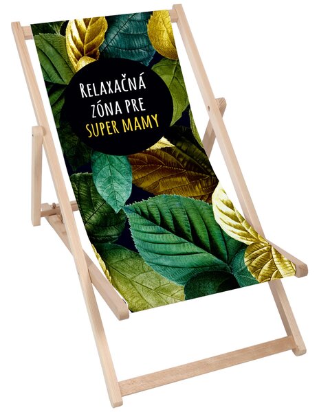 Drevené plážové lehátko Relaxačná zóna pre super mamy
