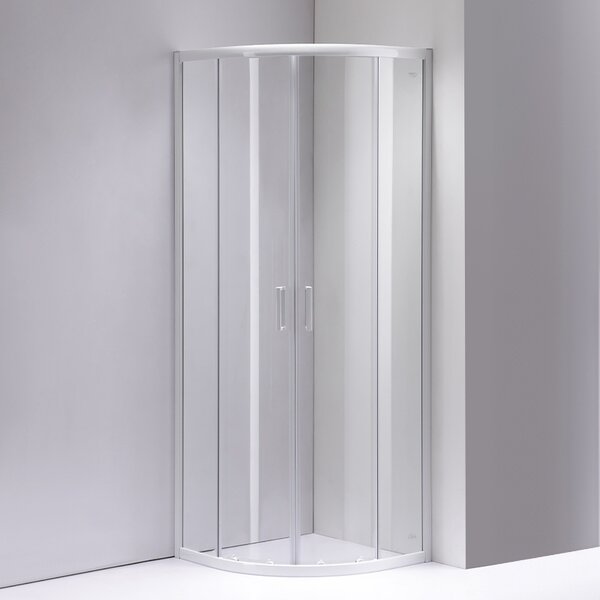 BPS-koupelny Štvrťkruhový sprchový kút KZ94B 90x90 cm biela/transparent + vanička SXL01B biela