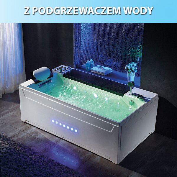 BPS-koupelny Hydromasážna vírivá vaňa Niagara 180x100 s ohrevom vody