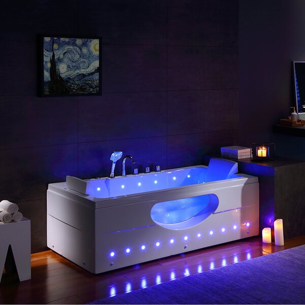 BPS-koupelny Hydromasážna vírivá vaňa Iris 933B 160x84 s ohrevom vody, biela
