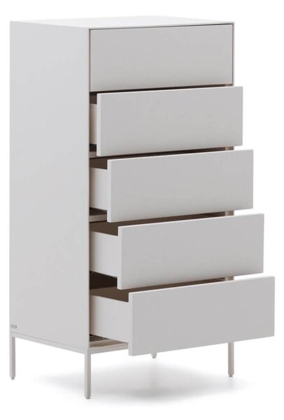 MUZZA Komoda ranad 60 x 114 cm biela