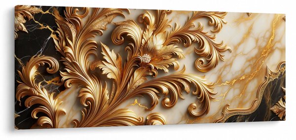 Obraz - Mramor so zlatom (120x50 cm)
