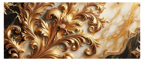 Obraz - Mramor so zlatom (120x50 cm)