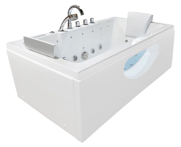 BPS-koupelny Hydromasážna vírivá vaňa Iris 933B 160x84 s ohrevom vody, biela