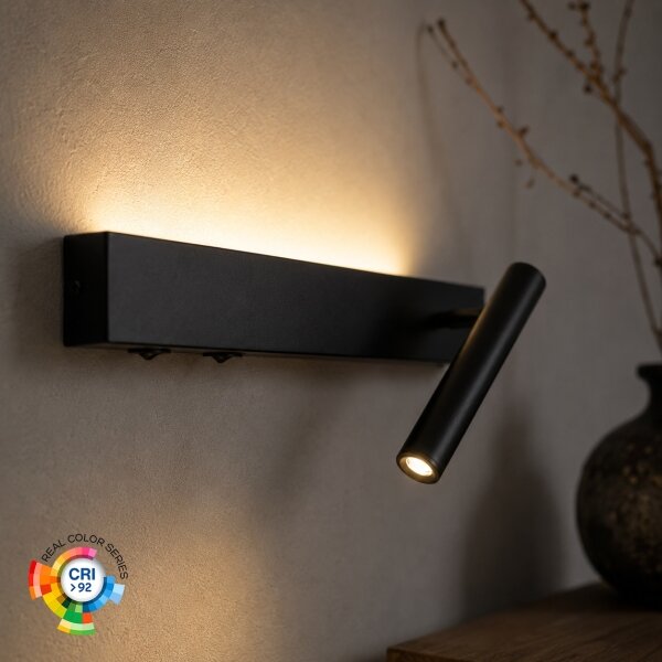 Brilagi - LED nástenné bodové svietidlo ARLIX LED/3W/230V + LED/7W čierne CRI 90