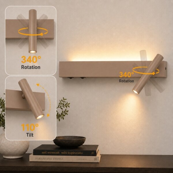 Brilagi - LED nástenné bodové svietidlo ARLIX LED/3W/230V + LED/7W béžová CRI 90