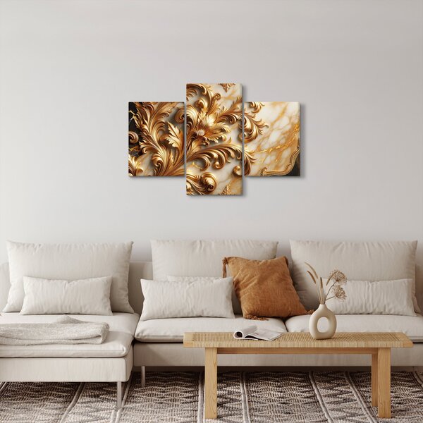 Obraz - Mramor so zlatom (90x60 cm)