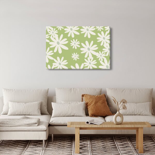 Obraz - Hippies, zelené kvety N⁰1 (90x60 cm)