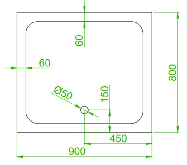 BPS-koupelny Obdĺžnikový sprchový kút KZ12A BL 90x80 čierna/transparent + vanička ST03E BL čierna