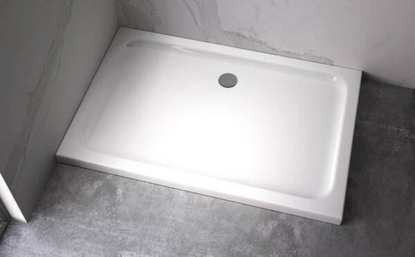 BPS-koupelny Obdĺžnikový sprchovací kút KZ03D 120x100 chróm/transparent + vanička ST06C biela