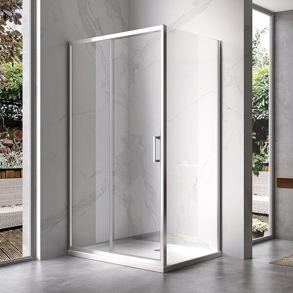 BPS-koupelny Obdĺžnikový sprchovací kút KZ103C 120x80 chróm/transparent + vanička ST03C WH biela