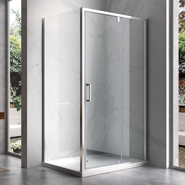 BPS-koupelny Obdĺžnikový sprchový kút ZES KZ06D 120x80 chróm/transparent - bez vaničky