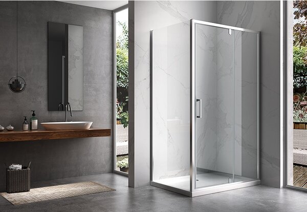 BPS-koupelny Obdĺžnikový sprchový kút ZES KZ06D 120x80 chróm/transparent - bez vaničky