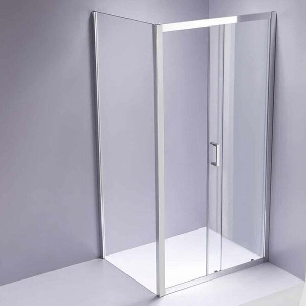 BPS-koupelny Obdĺžnikový sprchový kút KZ103B 110x80 chróm/transparent + vanička ST03A BL čierna