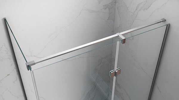BPS-koupelny Obdĺžnikový sprchovací kút KZ02A 90x80 chróm/transparent - bez vaničky