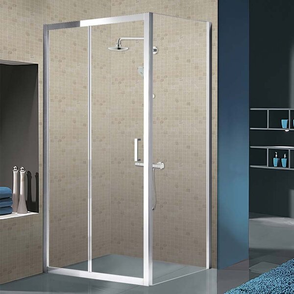 BPS-koupelny Obdĺžnikový sprchovací kút ZES KZ103 90x80 chróm/transparent - bez vaničky