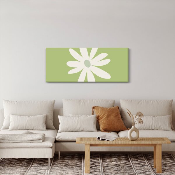 Obraz - Hippies, zelené kvety N⁰2 (120x50 cm)
