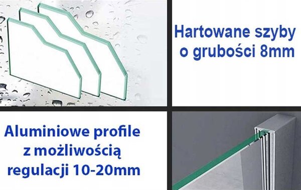 BPS-koupelny Obdĺžnikový sprchový kút ZES KZ203B 110x80 chróm/transparent - bez vaničky