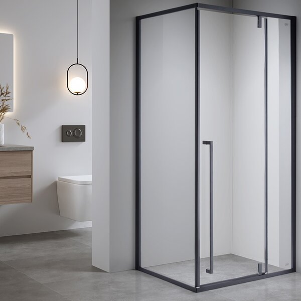 BPS-koupelny Obdĺžnikový sprchový kút BS12A 100x80 čierna/transparent - bez vaničky
