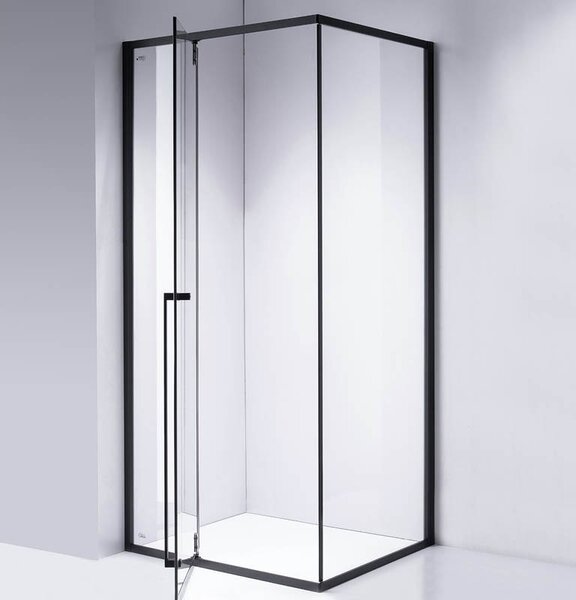 BPS-koupelny Obdĺžnikový sprchový kút BS12A 100x80 čierna/transparent - bez vaničky