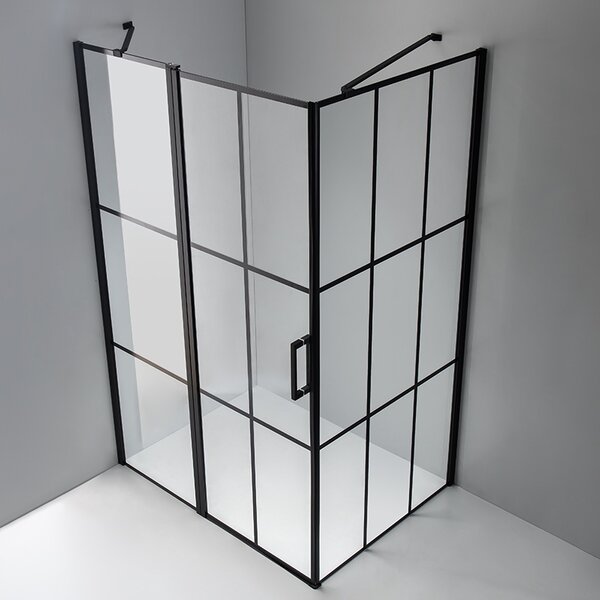 BPS-koupelny Obdĺžnikový sprchový kút BS03B BL 110x90 čierna/transparent - bez vaničky