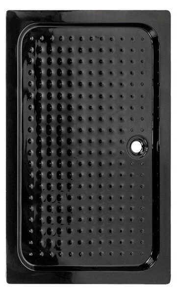 BPS-koupelny Obdĺžnikový sprchovací kút KZ103B 110x80 chróm/transparent + vanička SXL03D BL čierna