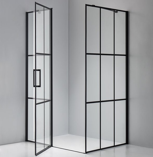 BPS-koupelny Obdĺžnikový sprchový kút BS03B BL 110x90 čierna/transparent - bez vaničky