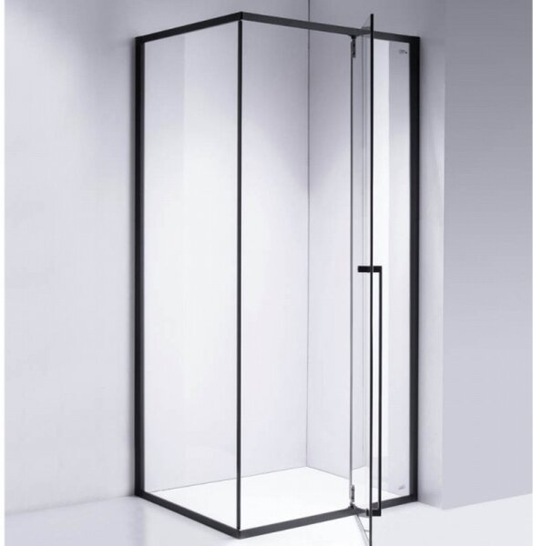 BPS-koupelny Obdĺžnikový sprchový kút BS12A 100x80 čierna/transparent - bez vaničky
