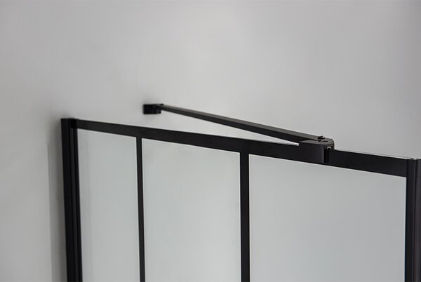 BPS-koupelny Obdĺžnikový sprchový kút BS03B BL 110x90 čierna/transparent - bez vaničky