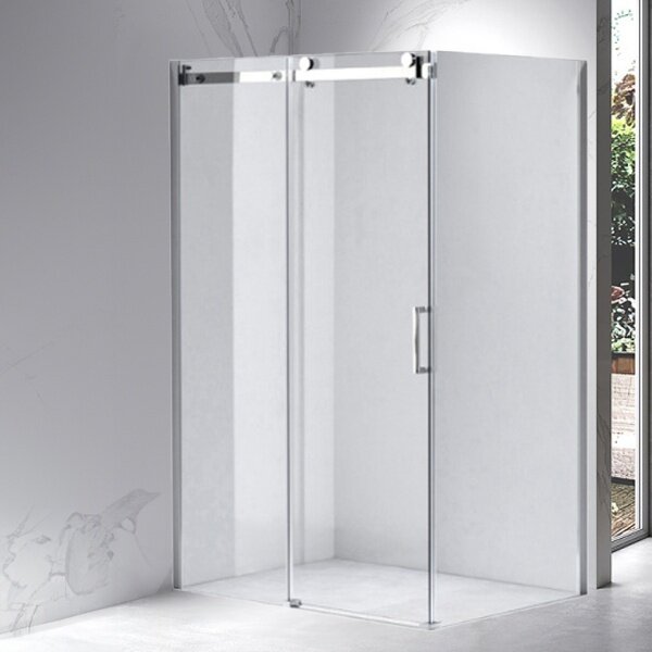 BPS-koupelny Obdĺžnikový sprchový kút KZ202C 120x90 chróm/transparent + vanička ST04C BL čierna