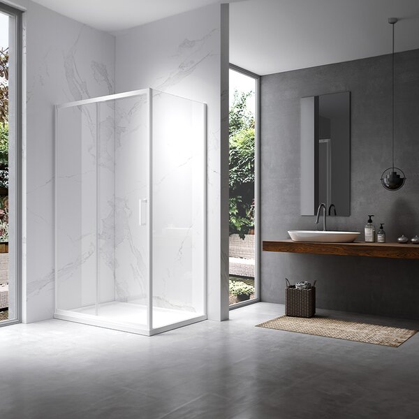 BPS-koupelny Obdĺžnikový sprchový kút KZ103C 120x80 chróm/transparent + vanička SXL03E biela