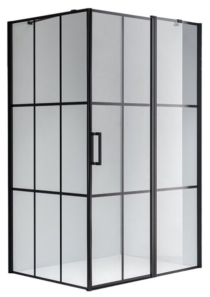 BPS-koupelny Obdĺžnikový sprchový kút BS03B BL 110x90 čierna/transparent - bez vaničky