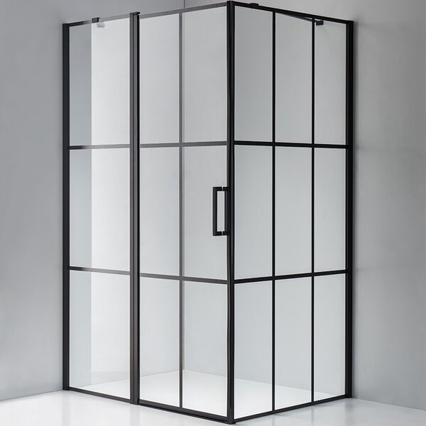 BPS-koupelny Obdĺžnikový sprchový kút BS03B BL 110x90 čierna/transparent - bez vaničky