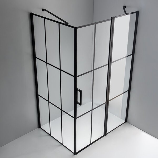 BPS-koupelny Obdĺžnikový sprchový kút BS03B BL 110x90 čierna/transparent - bez vaničky