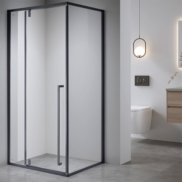 BPS-koupelny Obdĺžnikový sprchový kút BS12B 110x80 čierna/transparent - bez vaničky