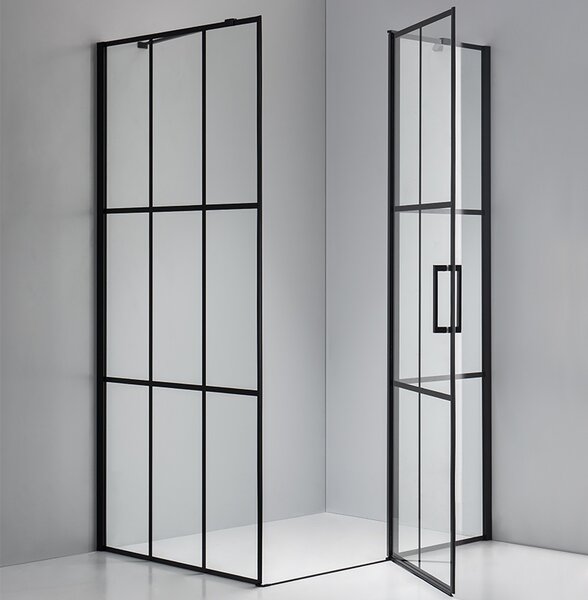 BPS-koupelny Obdĺžnikový sprchový kút BS03B BL 110x90 čierna/transparent - bez vaničky