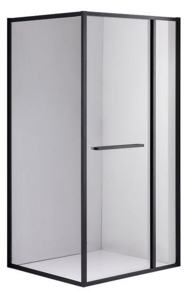 BPS-koupelny Obdĺžnikový sprchovací kút KIRA BL 90x80 čierna/transparent - bez vaničky