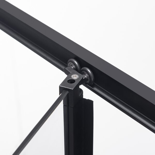 BPS-koupelny Obdĺžnikový sprchovací kút KIRA BL 90x80 čierna/transparent - bez vaničky