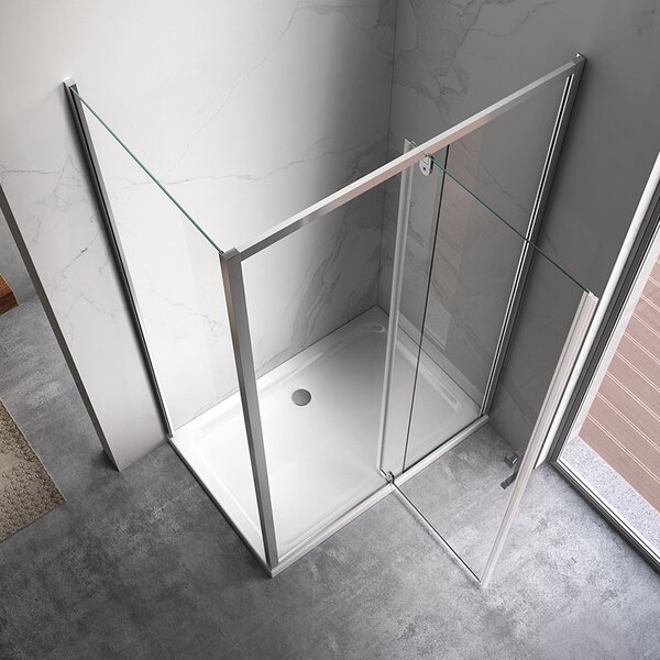 BPS-koupelny Obdĺžnikový sprchový kút ZES KZ06D 120x80 chróm/transparent - bez vaničky