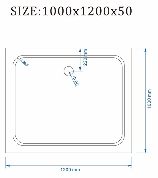 BPS-koupelny Obdĺžnikový sprchovací kút KZ03D 120x100 chróm/transparent + vanička ST06C BL čierna