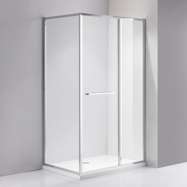 BPS-koupelny Obdĺžnikový sprchový kút KIRA 90x80 chróm/transparent - bez vaničky
