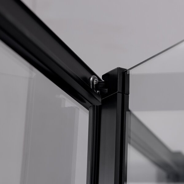 BPS-koupelny Obdĺžnikový sprchovací kút KIRA BL 90x80 čierna/transparent - bez vaničky