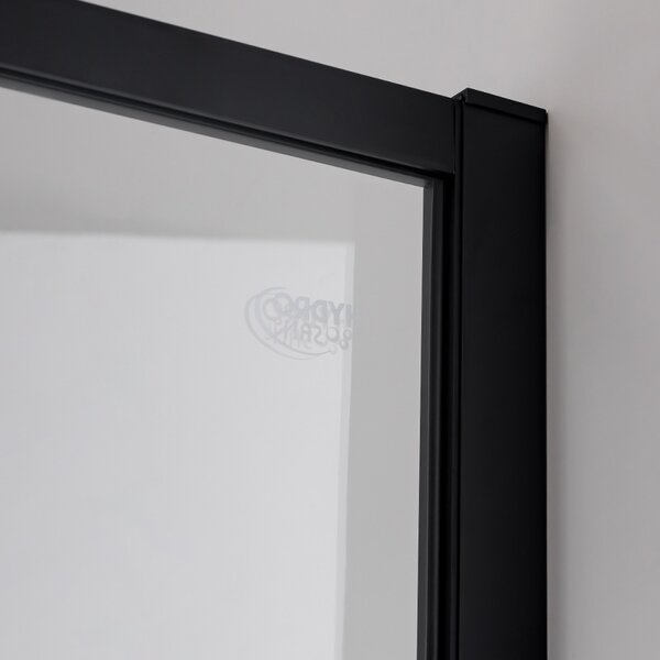 BPS-koupelny Obdĺžnikový sprchovací kút KIRA BL 90x80 čierna/transparent - bez vaničky