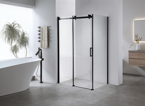 BPS-koupelny Obdĺžnikový sprchový kút BS15B 110x80 čierna/transparent - bez vaničky